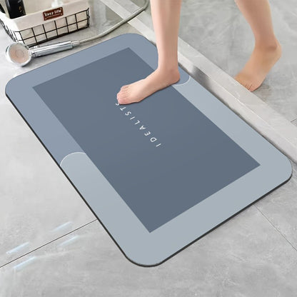 Tapete de Banho de Terra Diatomácea Super Absorvente Antiderrapante de Secagem Rápida Tapete Macio para Chuveiro de Banheiro Lavanderia Quarto Cozinha Motorhome