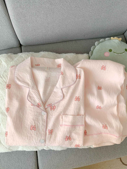 Spring/Autumn New Arrivals: Cloud-Print Cotton Long-Sleeved Pyjama Set for Women Adorable Sweetheart Style Nightwear Homewear Se