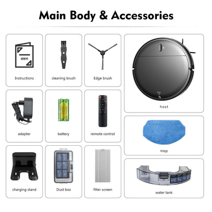 OMESER Robot Vacuum Cleaner 15kPa Power Auto Charging App Control Water Tank Wet Mopping Robot Vacuum Cleaner Electric Sweeper
