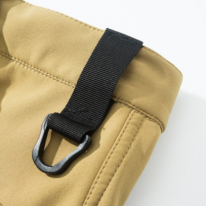 Men Winter Autumn Warm Fleece Pants Waterproof Hiking Camping Climbing Cargo Military Tactical Casual Trousers Softshell Elastic