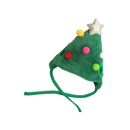 Fantasia de Natal de Cãozinho Gato Acessórios de Chapéu de Papai Noel de Natal para Gatos Suprimentos para Vestir Animais de Estimação de Feriado Touca de Natal para Animais de Estimação