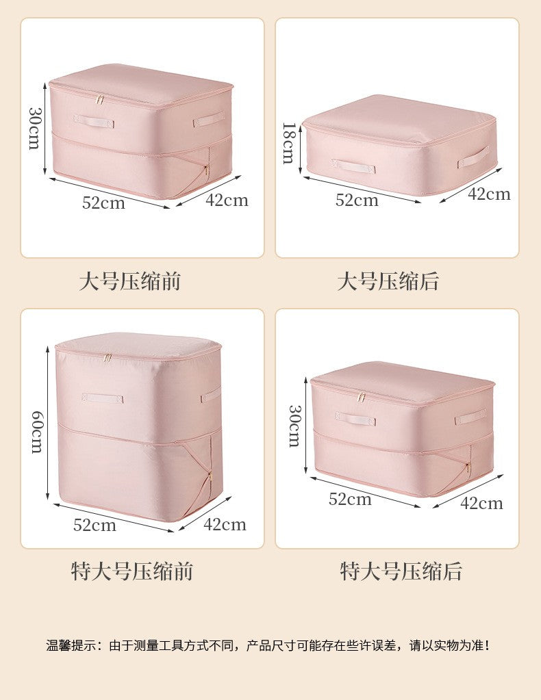 Large Compression Bag Quilt Clothes Closet Cabinet Organizer Storagepouch Ultra Space Saving Self Compression Organizer