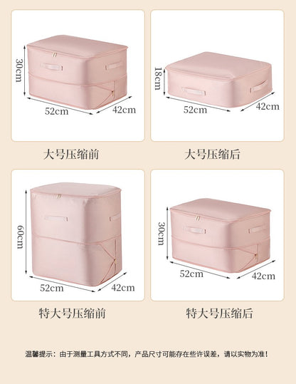 Large Compression Bag Quilt Clothes Closet Cabinet Organizer Storagepouch Ultra Space Saving Self Compression Organizer