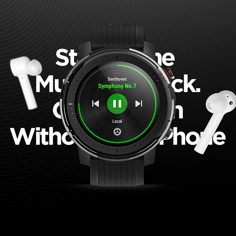 Smartwatch Amazfit Stratos 3 para homens com GPS, Bluetooth e 5ATM à prova d'água – Mostruário com caixa