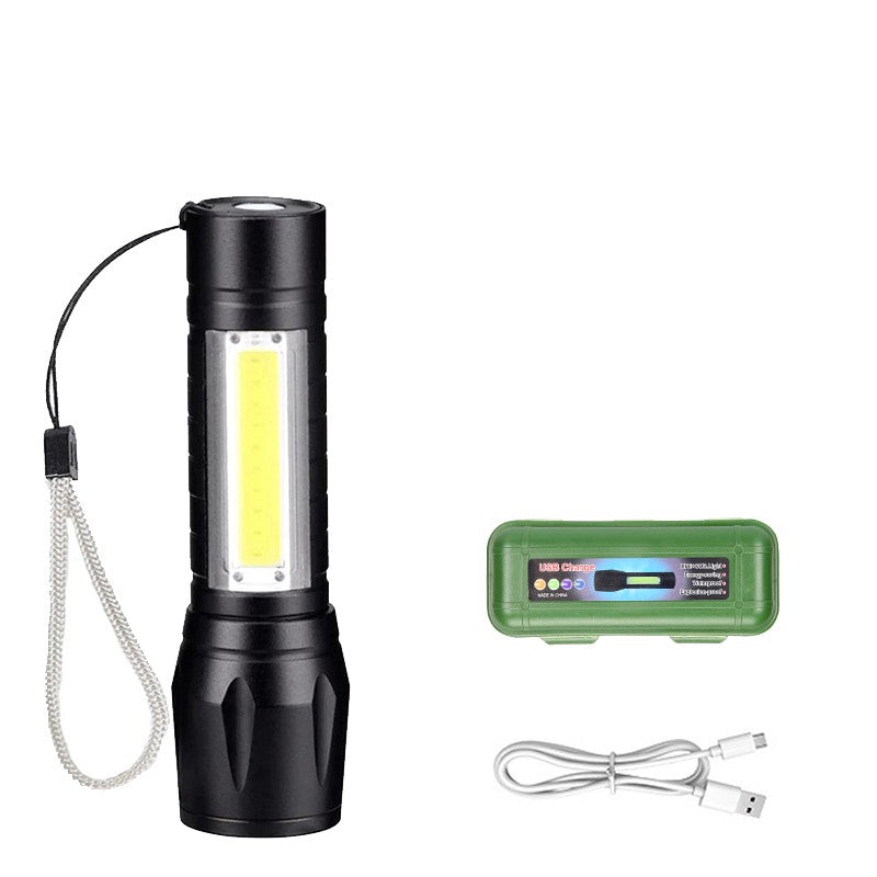 Lanterna Super Brilhante P50 Recarregável USB LED de Longo Alcance Tática À Prova D'Água para Acampamento Pesca Emergência