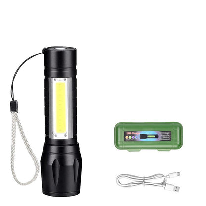 Lanterna Super Brilhante P50 Recarregável USB LED de Longo Alcance Tática À Prova D'Água para Acampamento Pesca Emergência