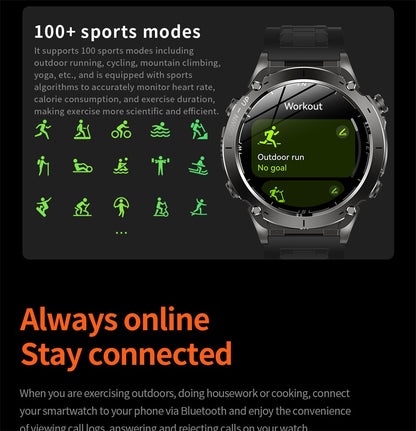 2025 NEW Dual-band GPS Outdoor Swim Sport Smart Watch Men Compass 730mAh Large Battery 10ATM Professional Waterproof Smart Watch