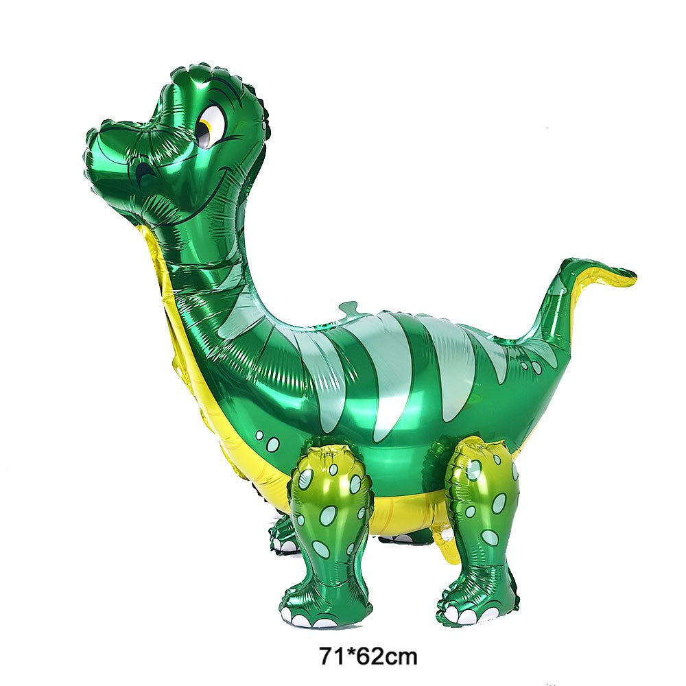 Dinosaur Party Decor 32inch Dinosaur Number Balloons 1-3 Year Olds Kid Birthday Baby Shower Matte Cartoon Foil Balloon Decors