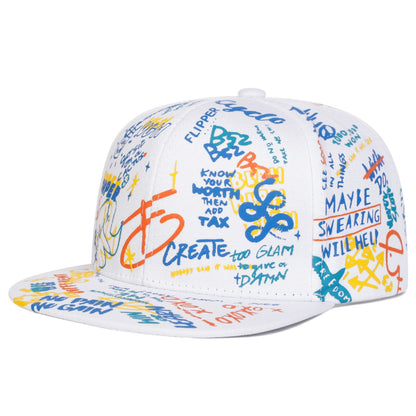 Unisex 88 Letter Graffiti Print Hip-hop Hats Fashion Spring Autumn Outdoor Adjustable Casual Baseball Caps Sunscreen Hat