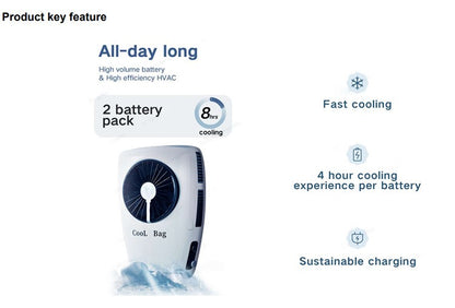 Colete de Ar Condicionado Recarregável Roupa de Refrigeração com Bateria de 9600mAh para Clima Quente com Bolsos Jaqueta para Trabalhar no Calor