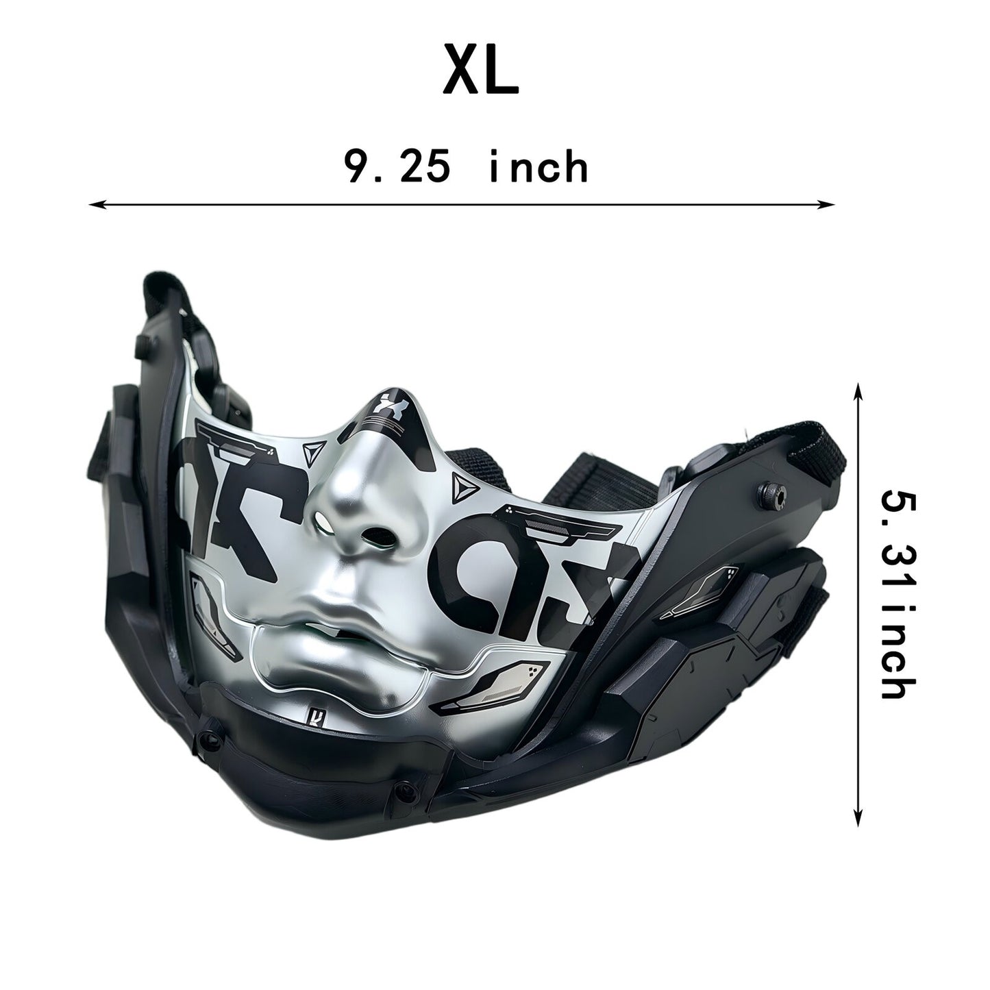 14 Color Two Sizes Cyberpunk Half Face Mask Halloween Cosplay Mask Adjustable Strap Breathable Comfort Party Costume Face Cover