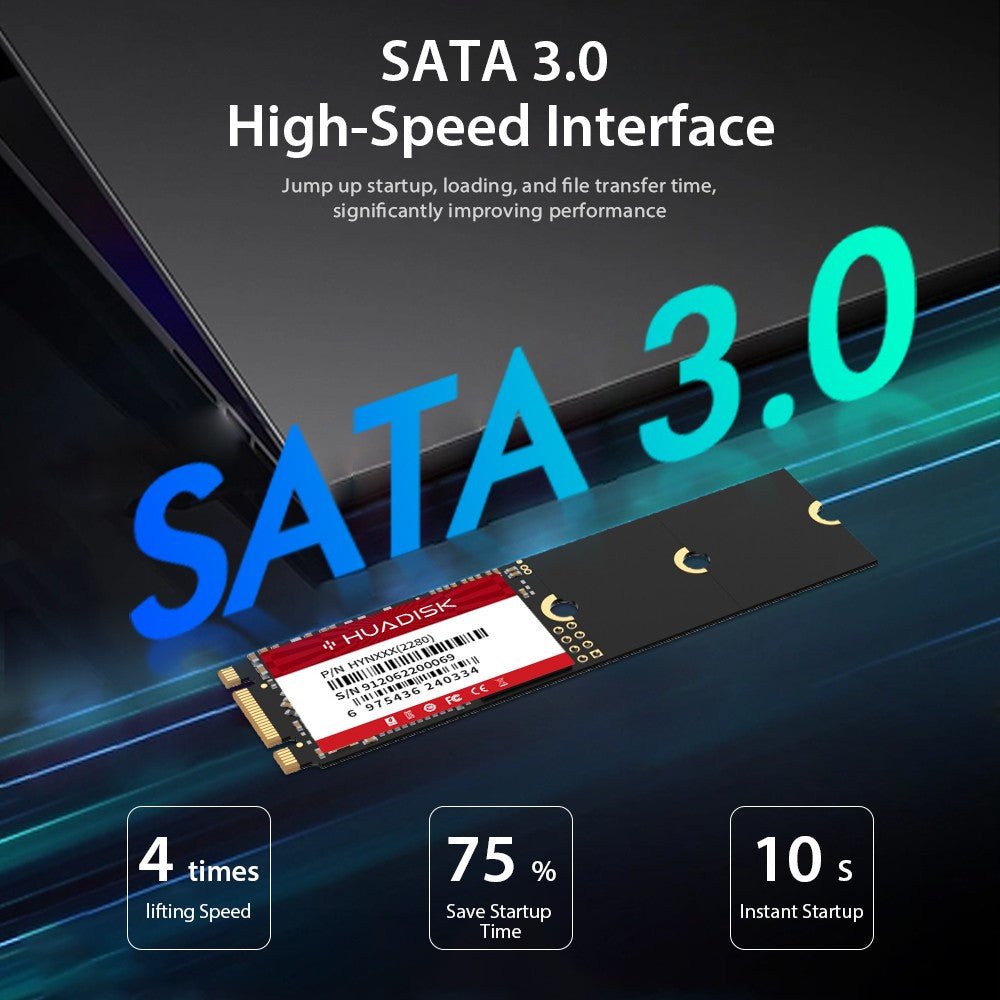 HUADISK SSD M.2 SATA 2280 2260 2242 NGFF Drive de Estado Sólido 128gb 256gb 512gb 1tb HD Interno SATA3 para Desktop Laptop Notebook