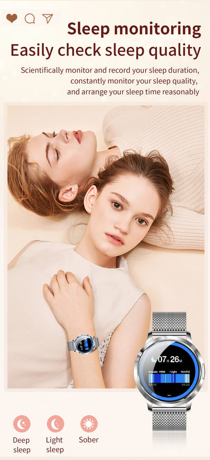 2026 New NFC Smart Watch Women 7.3mm Ultra-Thin 1.32" AMOLED HD Screen Sport Fitness Bluetooth call Luxury Smartwatch Women Gift