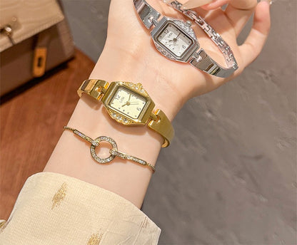 GEDI Square Watch Woman Gold Silver Small Dial Fashion Quartz Women's Wristwatches Ladies Luxury Vintage Bracelet Watch Gifts
