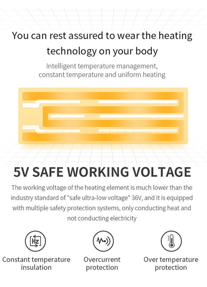 Intelligent Electric Heated Jacket Men Winter Warm Parka 3 Modes Adjustable Anti-Cold Ski Outdoor Camping Hiking Thermal Coat