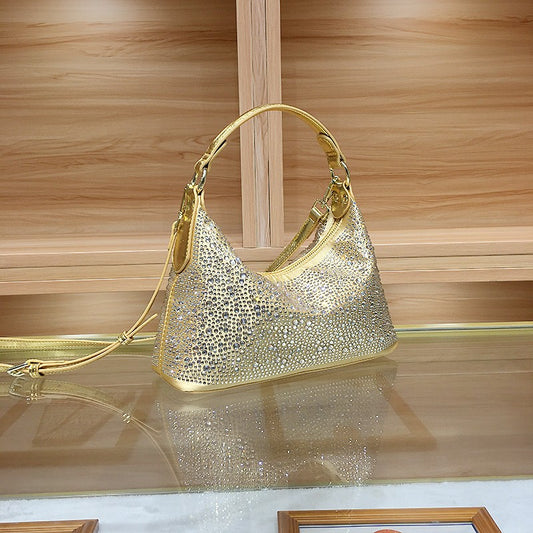 Women Evening Bag 2025 New Shiny Rhinestone Women's Shoulder Bag Fashion Luxury Dinner Party Handbag Female Crossbody Bags