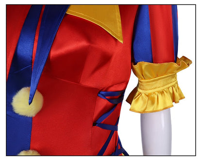 The Amazing Digital Circus Pomni Cosplay Costume Women Men Girls Boys Clown Costume Suit Halloween Party Role Playing Outfits