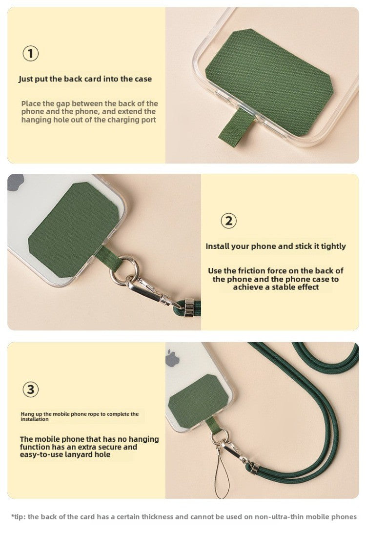 Crossbody Lanyard Necklace Strap Universal Mobile Phone Adjustment Long Hanging Rope with Clip Anti-Lost Lanyard