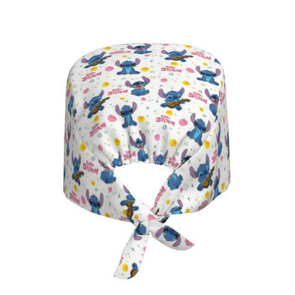 Custom Retro Cartoon Cleaning Working Cap Comfortable  Stitch Ohana Scrub Cap Surgicals Hat Nurse Scrubs Hat For Dentist