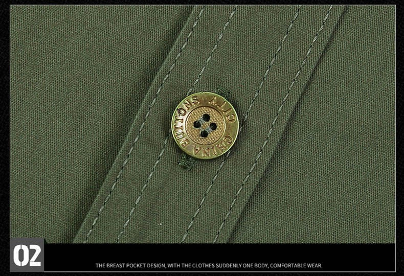 Men's Streetwear Casual Button Down Military Cargo Shirt Short Sleeve Cotton Dress Shirts For Hiking Fishing Golf Polos Shirts