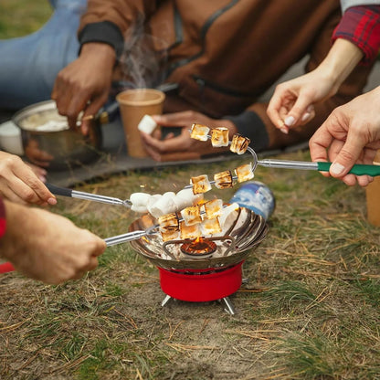 5/6/10pcs Telescopic BBQ Forks Marshmallows Roasting Sticks Stainless Steel Extendable Hot Dog Sausages Skewers Barbecue Tools