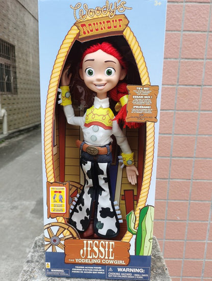 Bonecos Articulados Toy Story - Buzz Lightyear Woody Rex Jessie Modelo de Bonecos de Desenho Animado da Moda Vocal para Brinquedos Divertidos de Presente