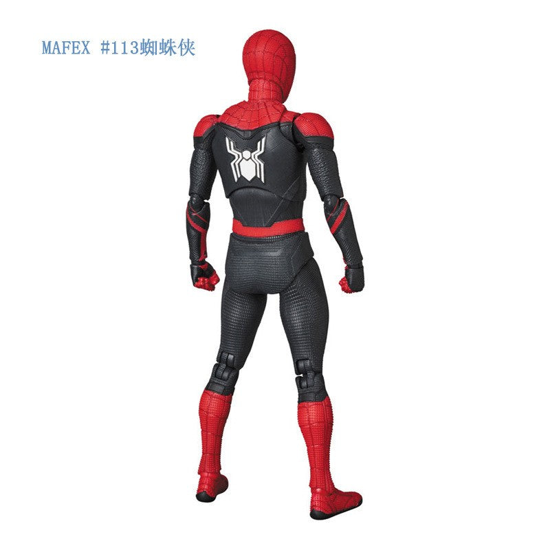 Boneco de Ação MAFEX113 Homem-Aranha Versão Homem-Aranha Longe de Casa Boneco Articulado Brinquedos Modelo Presente Para Namorado Crianças