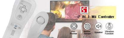 STORM WYRM Controllers Compatible for Wii and Wii U with Built in Motion Plus, Controller with Silicone Case and Wrist WU001