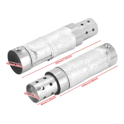 Motorcycle 38-48mm Quiet Baffle Exhaust Pipe Muffler Universal For Harley Sportster XL XR Touring FLHR Dyna Softail FL