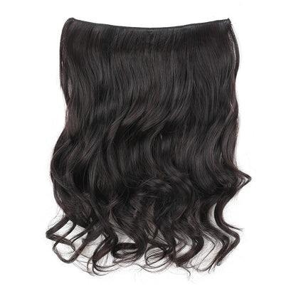Fio Invisível em Apliques de Cabelo Sintético Ondulado 2 Presilhas em Apliques de Cabelo 45cm Fio de Nylon Peça de Cabelo Sintético para Mulheres