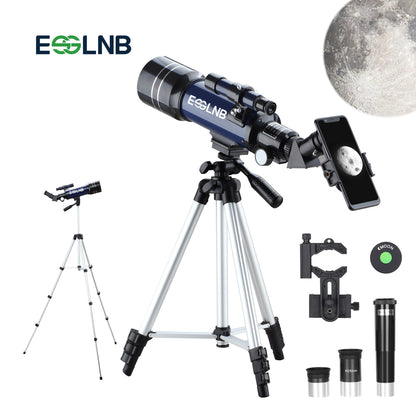 Telescópio 36070 com Suporte de Celular Tripé Alto 14X-180X para Observação da Lua Presente de Natal de Aniversário para Crianças