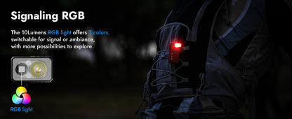 WUBEN G5 Rechargeable EDC Flashlight, 400 Lumens Dual Light Sources Mini Flashlight with RGB Light, Portable Pocket Flashlights