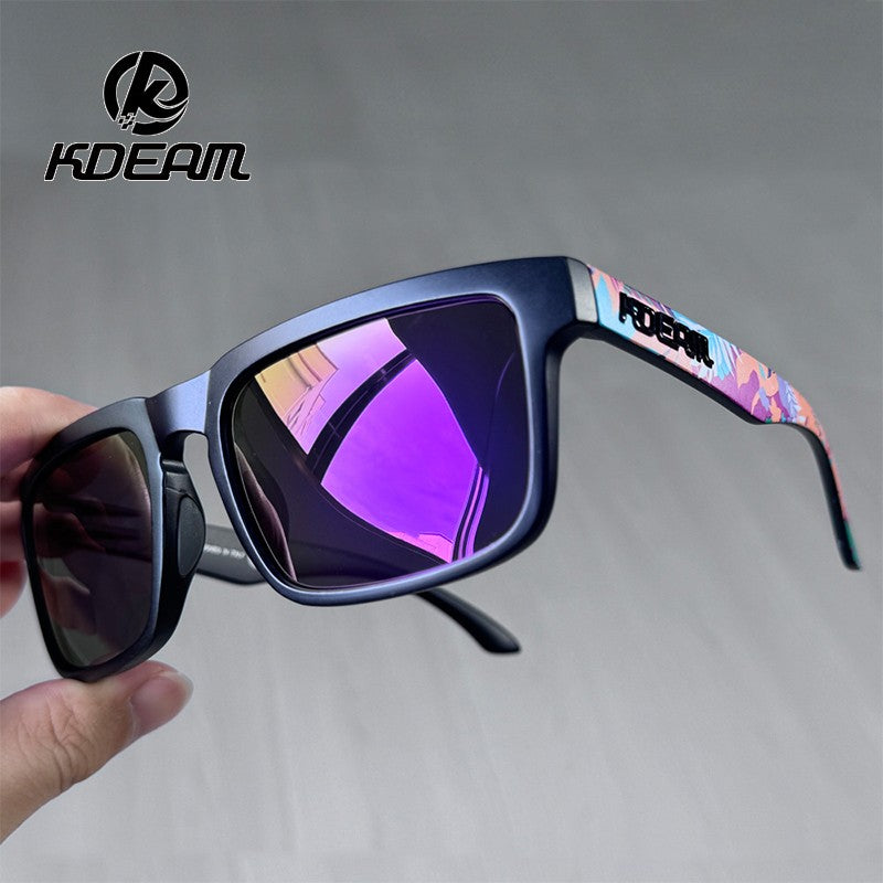 Óculos de Sol Masculinos de Tamanho Grande KDEAM PLUS, Polarizados, Fotocromáticos, Visão Noturna, Quadrados, Óculos de Sol Femininos da Moda, Largura 154mm