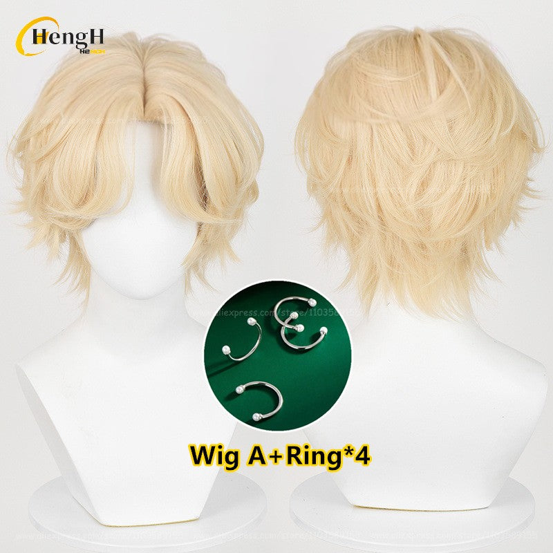 Em estoque Anime Till Ivan Luka Sua Mizi Perucas Sintéticas de Anime para Cosplay Cabelo Resistente ao Calor Perucas de Festa de Halloween + Touca de Peruca Grátis