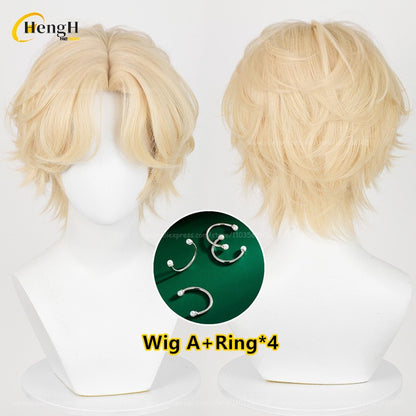 Em estoque Anime Till Ivan Luka Sua Mizi Perucas Sintéticas de Anime para Cosplay Cabelo Resistente ao Calor Perucas de Festa de Halloween + Touca de Peruca Grátis