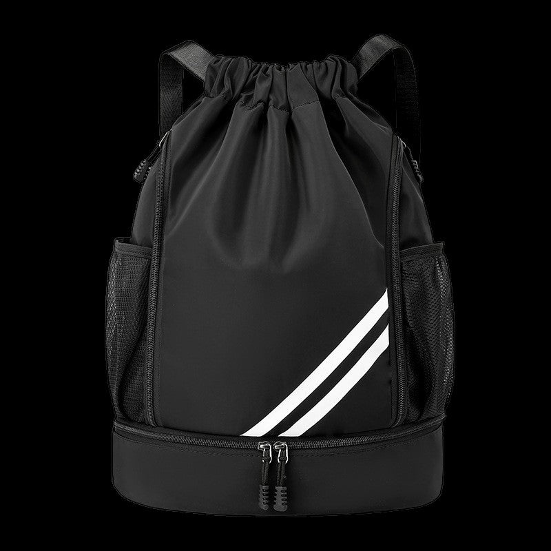 Mochila de Academia Fitness Bolsa Esportiva Feminina Masculina Mochila de Basquete Ao Ar Livre Bolsas de Armazenamento de Futebol Mochila Esportiva com Cordão de Treinamento