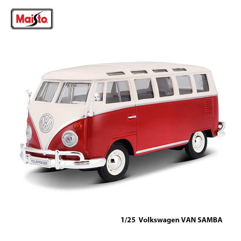 Maisto 1:24 Volkswagen ID.Buzz 2023 Modelo de carro de precisão fundido altamente detalhado Presente de coleção de modelo