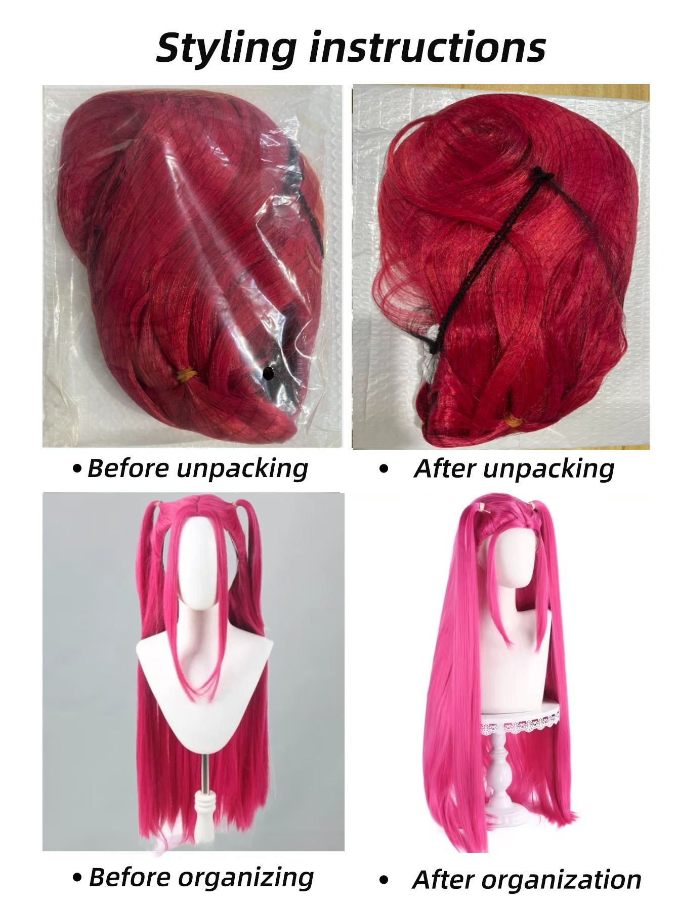 Personagem caçador de demônios KPop, franja reta, cabelo longo, cabelo curto cacheado, peruca sintética | Cosplay de Anime Zoe Rumina