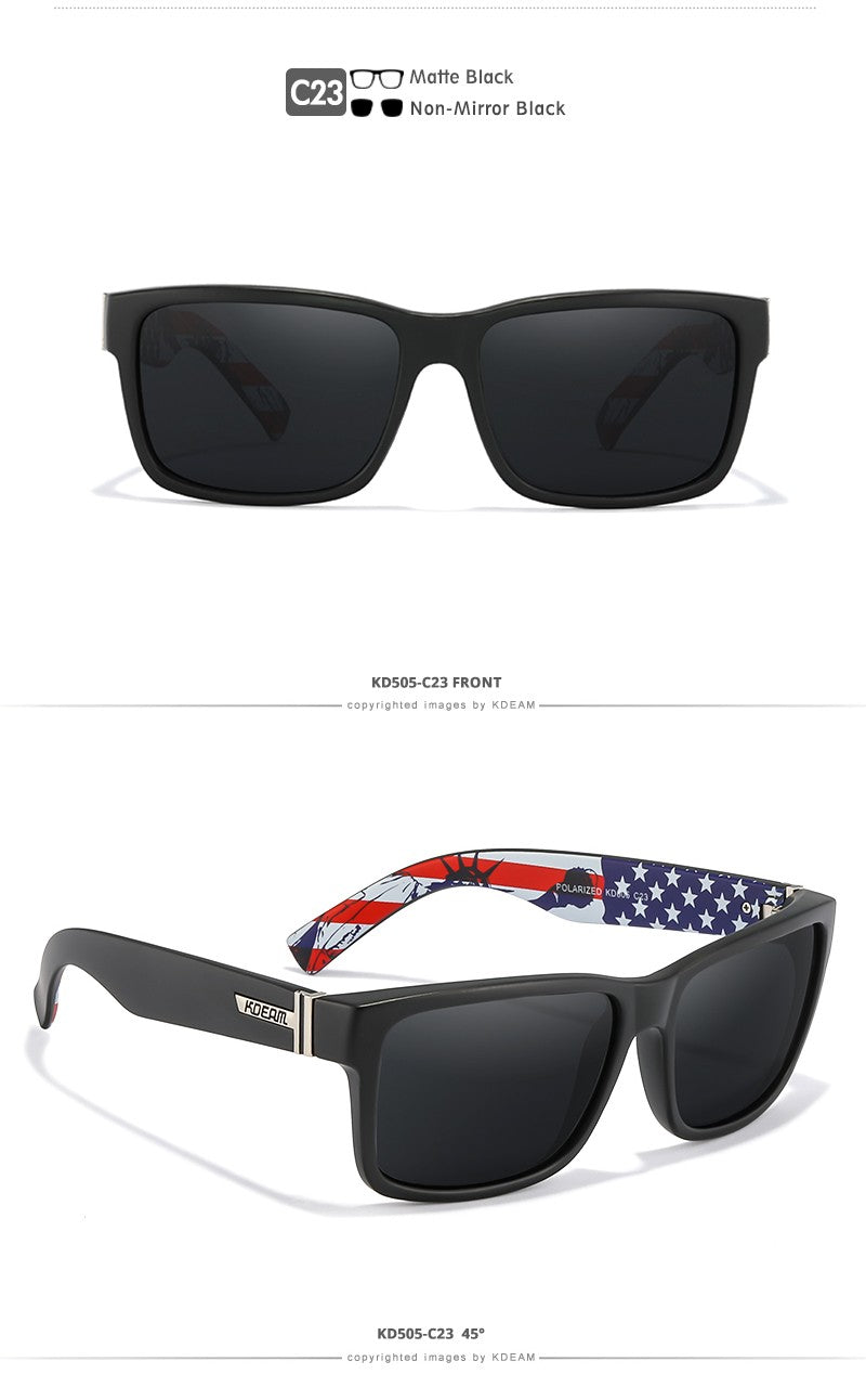 KDEAM Revamp Of Sport Men Sunglasses Polarized Shockingly Colors Sun Glasses Outdoor Driving Photochromic Sunglass With Box