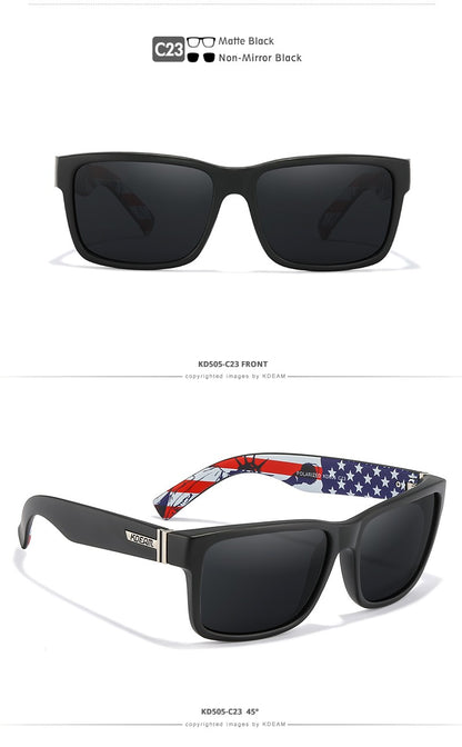 KDEAM Revamp Of Sport Men Sunglasses Polarized Shockingly Colors Sun Glasses Outdoor Driving Photochromic Sunglass With Box