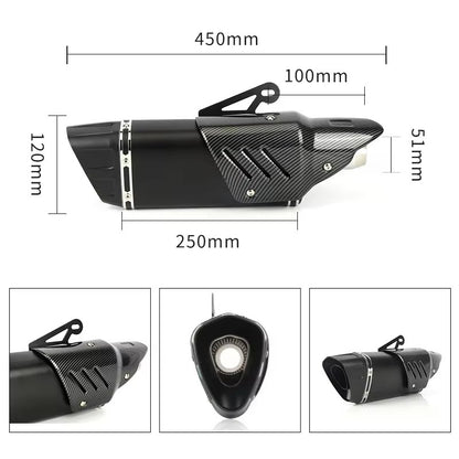Universal 51mm Muffler Escape Stainless Motorcycle Exhaust AKR for Ninja Z400 250 Z900 ZX6R KTM RC 125 250 390 for YAMAHA R6 R3