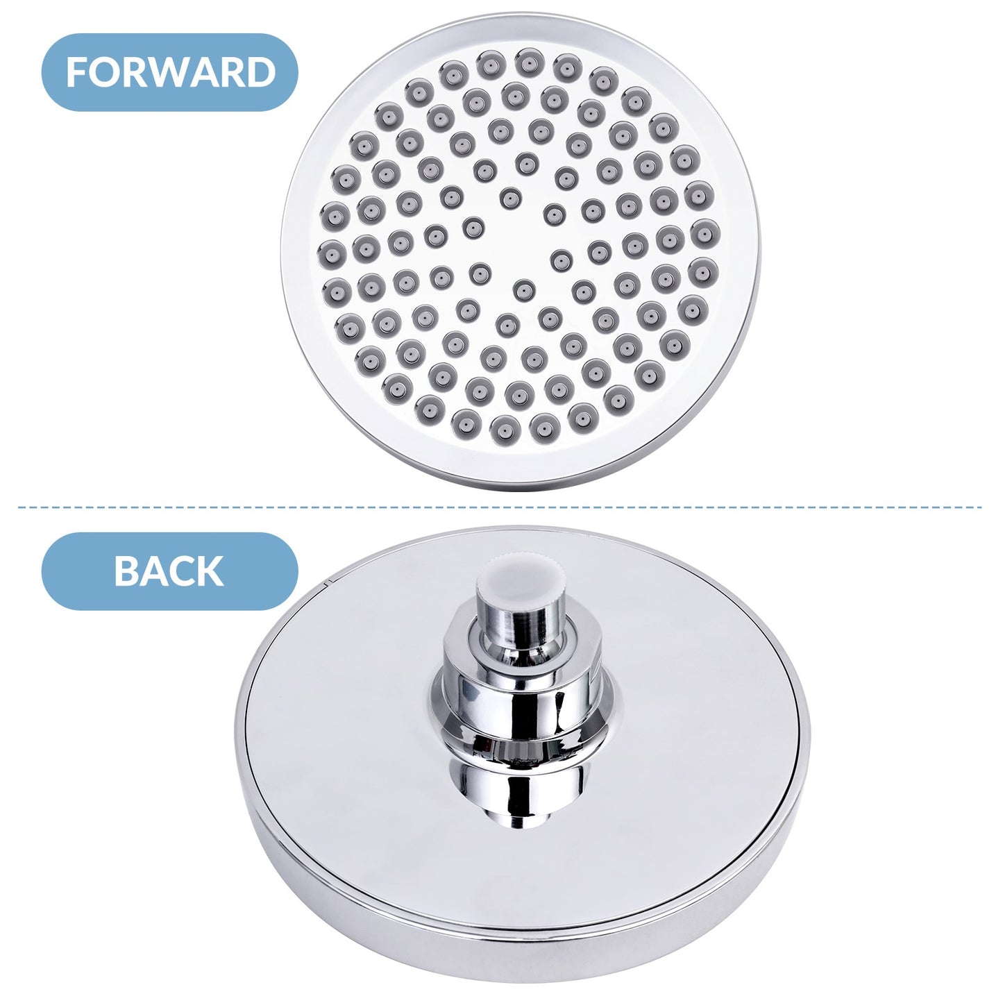 Shower Head High Pressure Rain Adjustable Stainless Steel 6 Inch Wall Mounted Rainfall Shower Bathroom Accessories Replacement