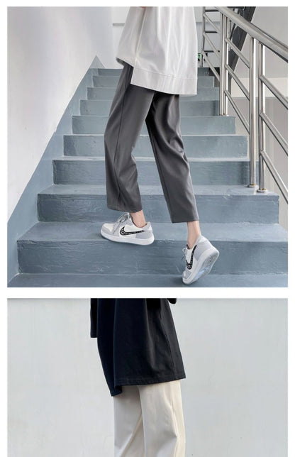 2025 Loose Men's Suit Solid Color Blazers Formal Office Pants Business Trousers Community Fashion Dress Korean Male Clothing X40
