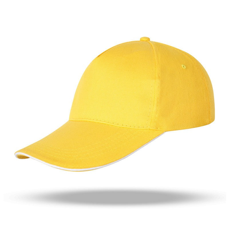 Boné de algodão casual tipo boné de bico de pato, boné de beisebol, viseira de sol, logotipo bordado personalizado