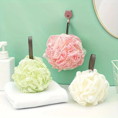 Bathing Flower Foaming Sponge Bubble Wisp for Body Soft Shower Flower Mesh Ball Skin Cleaner Cleaning Tools Bathroom Accessories