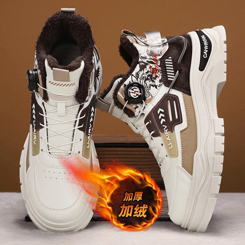 A new trend of thick, comfortable and casual high-top boots for men's outdoor sports in the autumn of 2025