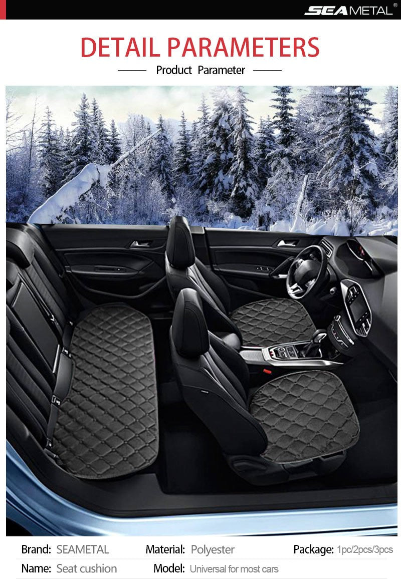 Capa de Banco Automotivo de Pelúcia SEAMETAL Antiderrapante Almofada Macia Protetor de Cadeira Automotiva Universal para Sedã SUV Picape