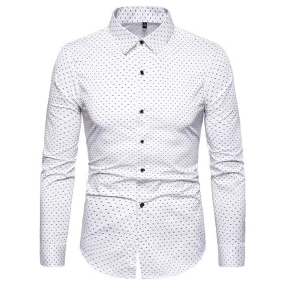 New Arrival 2025 Spring Men's Long Sleeve Shirts | Fashionable Single-Breasted Cotton Shirt in Blue Green Khaki Grey | Available