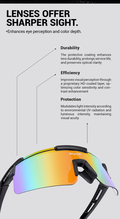 SCVCN New Men Bicycle Sunglasses Women Outdoor Cycling Glasses MTB Driving Bike Eyewear Sports Running Hiking UV400 Goggles