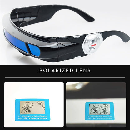 x-man sunglasses X-men Cyclops Cosplay Polarized Sunglasses for Men Women Memory Material Shield  Designer Sunglasses
